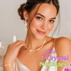JEAIRTS Rhinestone Choker Necklace Jewelry Sets Bridal Diamond Tennis Chain