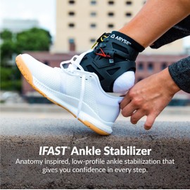ARYSE IFAST Ankle Brace - Ankle Stabilizer For Men & Women - Great For Basketball, Volleyball, Soccer & More! (XX-Large, Black, Single)