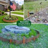 6PCS Brown 10in Metal Landscape Edging Border Stakes, Rustic Heavy