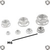 Locking Tooth Nuts M6 Stainless Steel A2 / V2A -