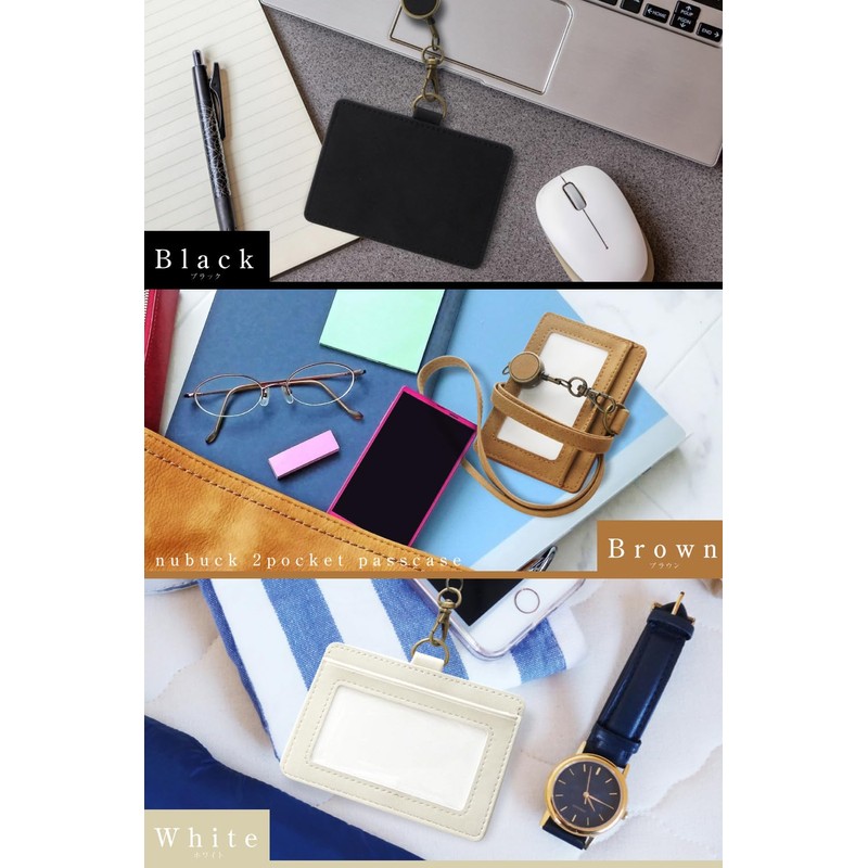 Pretimo ID Card Holder, Comfortable to Touch, Name Holder, Horizontal,