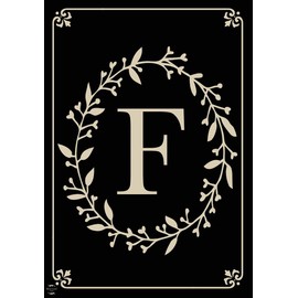 Briarwood Lane Classic Monogram Letter F Garden Flag Everyday 12.5" x 18"