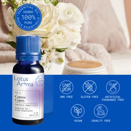 Lotus Aroma Essential Oil, Cypress, 0.5 Fluid Ounce