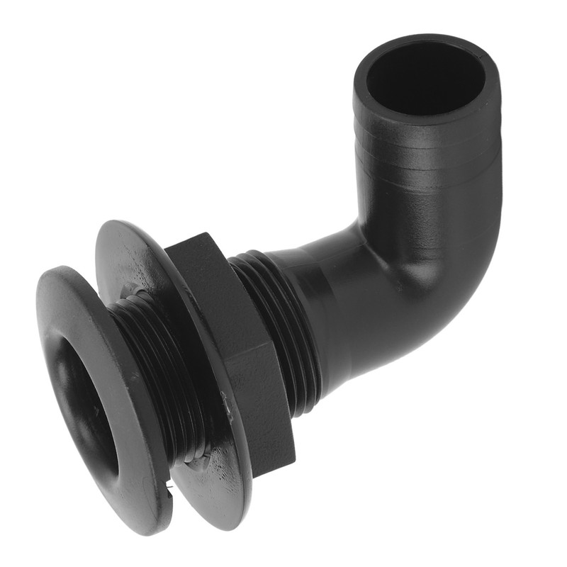 Marine Thru Hull Connector Leakproof Ergonomic Reliable Rugged 90° Thru
