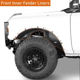 u-Box Bronco Fender Liner Front Wheel Well Inner Fenders for Ford Bronco 2021 2022 2023 2024 2025 (Excluding Raptor)