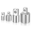 4PCS Socket Adapter and Reducer Set, 1/4", 3/8", 1/2" Chrome