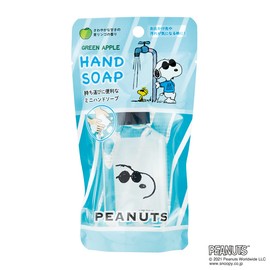 Peanuts Snoopy Mini Hand Soap, Green Apple, 2.4 fl oz (70 ml) (Refreshing Sweet Green Apple Scent)