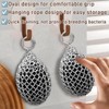 Chainmail Scrubber,Ergonomic Rugby Shape Desigs Cast Iron Cleaner Scrubber for