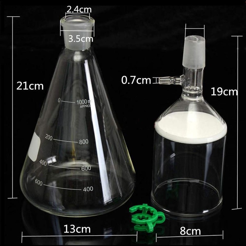 Glass Vacuum Suction Filter with 1000mL Filter Bottle and 250ml