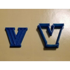 Undisclosed Villanova Cookie Cutter/Fondant Cutter/Playdoh Cutter - 3inch with Impression Disc