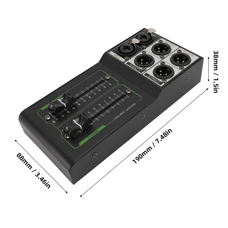 Passive Volume Control 1 in 2 Out All Metal Lossless
