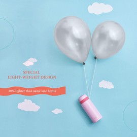 GrandTies Kids Insulate Water Bottle- 12oz Lightweight Stainless Steel Vacuum Insulated Bottle for Kids- Double Walled Thermal Bottle, Metal Canteen Keep Children Favorite Beverages Hot or Cold (Pink)