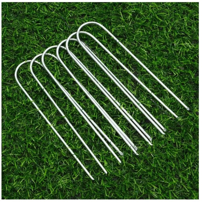 U Shaped Anchors Metal Ground Stake Pegs Garden Tent Weed