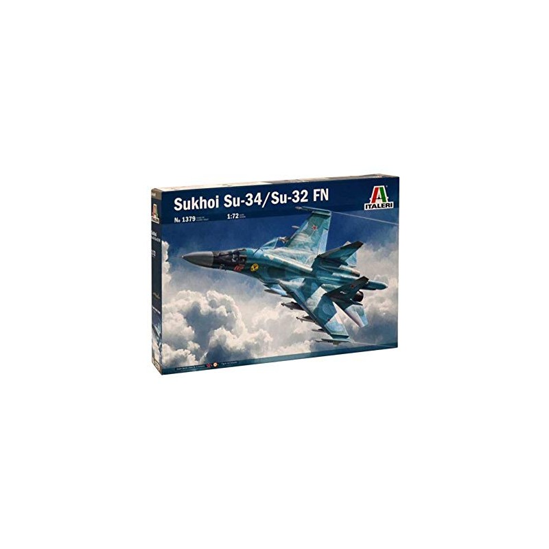 Italeri 1379 Su-27,Su-32, 1:72 SUKHOI SU-34 Fullback, Nicht bemalt, Large