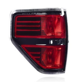 Left Tail Light Assembly, Compatible With Ford F150 2009-2014(NOT Fit Original Model with LED Tail Lamp) 2 Door Regular Cab 4 Door Extra Cab 4 Door Crew Cab, Rear Brake Lamp, 1Pcs