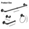 NiHome 10PCS Industrial Pipe Bathroom Towel Bar Set, 2 25"