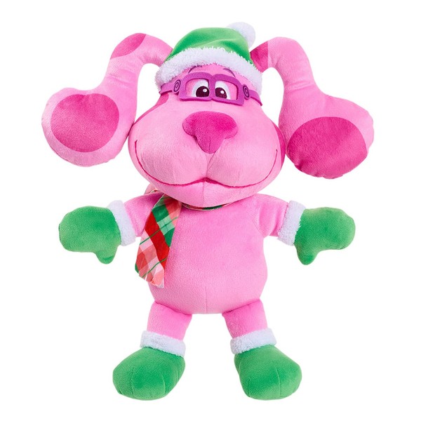 Blue's Clues & You! Holiday Magenta, 15-Inch Large Plush, Stuffed Animal, Magenta Dog, Kids Toys for Ages 3 Up by Just Play