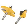 2pcs 8mm Shank Armrest Handrail Router Bit Set with Bearing