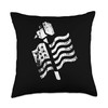 US National Wargaming Team 2024 White Logo-Distressed Throw Pillow, 18x18,