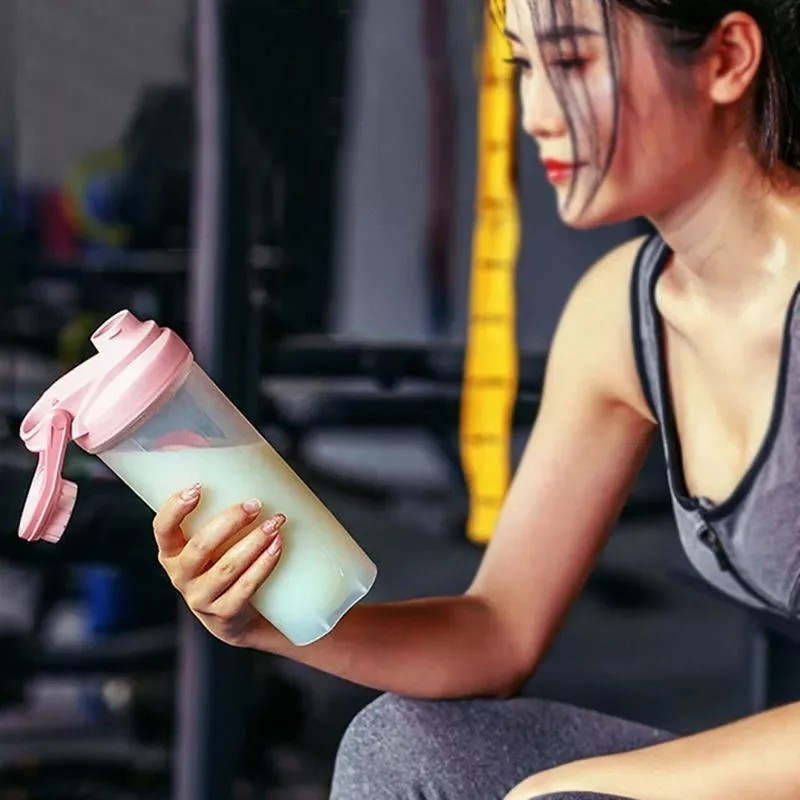botella para gym Vaso Shaker Mezclador Con Bola Proteína Gym
