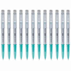 12 x Uni-Ball Signo Erasable Gel Pen | Thermo Sensitive Erasing Ink | 0.7mm Medium Point Nib | Perfect for Home, School & Office | Green