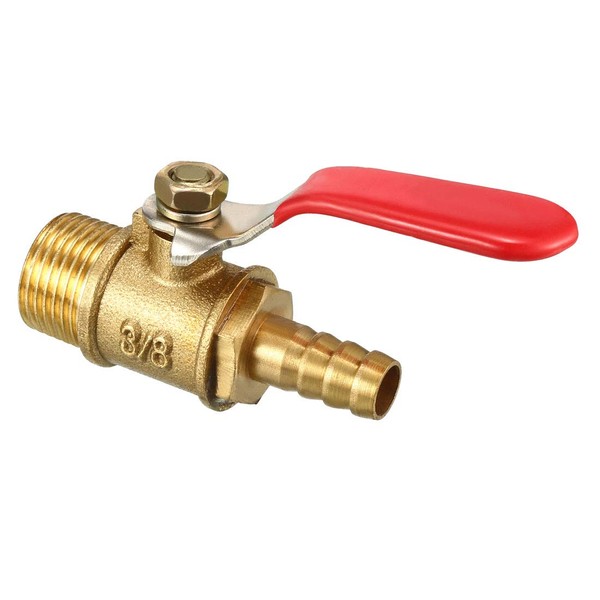 uxcell Ball Valve, 3/8 PT Male Thread x 0.3 inch