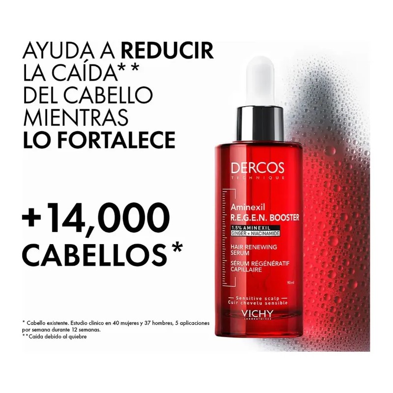 Vichy Dercos Regen Serum 90ml Para Cuidado Capilar