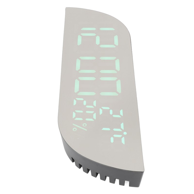 Digital Alarm Clock Multifunction Innovative Silent Temperature Humidity LED Mirror