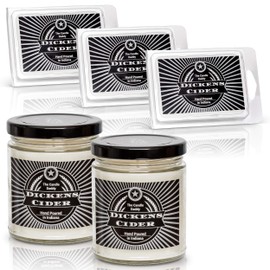 Dickens Cider Combo- Funny Apple Maple Bourbon- 2 x 6 oz Candles- 3 x 2 oz Wax Melts