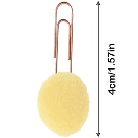 Taicols 30 Pieces Coloured Paper Clips for Decoration or DIY Labelling 6 Colors Ribbon Stationery Set Fashion Jewelry Pompoms