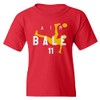Wales Soccer Player Air Bale Youth Tee Unisex T-Shirt (Red,