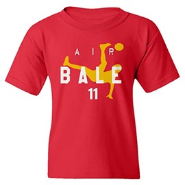 Wales Soccer Player Air Bale Youth Tee Unisex T-Shirt (Red, Youth Small)
