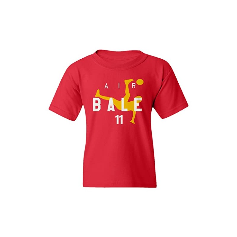 Wales Soccer Player Air Bale Youth Tee Unisex T-Shirt (Red,