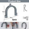 2 x Universal Mounting Elbow for Hanging Bend, Drain Hose,