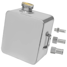 Universal 67 OZ Polished Stainless Steel Radiator Overflow Tank Catch Can