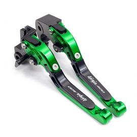 YOUMOTECH for Kawasaki Ninja 400 Ninja400 2023 2018-UP Motorcycle CNC Handlebar Adjustable Folding Extndable Brake Clutch Levers Handle (Green Black)