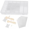 Embroidery Floss Organizer Box Milk White Cross Stitch Plastic Bobbins