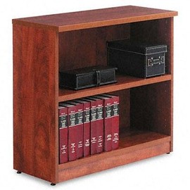 Aleraamp;reg; - Valencia Series Bookcase, 2 Shelves, 31-3/4w x 12-1/2d x 29-1/2h, Medium Cherry - Sold As 1 Each - Contemporary design; woodgrain laminate construction.