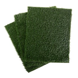 Replacement Artificial Grass Pee Pads – Set of 3 Pads for Puppy Potty Trainer – Dog Housebreaking Supplies for Puppies or Large Dogs by PETMAKER