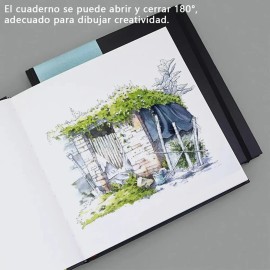Cuaderno Dibujo Diario Libreta Sketchbook Pinturas 44 Hojas Color Negro