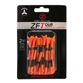 Zero Friction Tour 3-Prong Golf Tees (2-3/4 Inch, Orange, Pack of 40)
