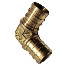5 Pieces 5/8" x 5/8" Pex Elbow, Brass, Pex B, Crimp Version 5 Packs