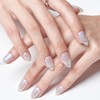 GLAMERMAID Cat Eyes French Tip Press on Nails Short Almond,