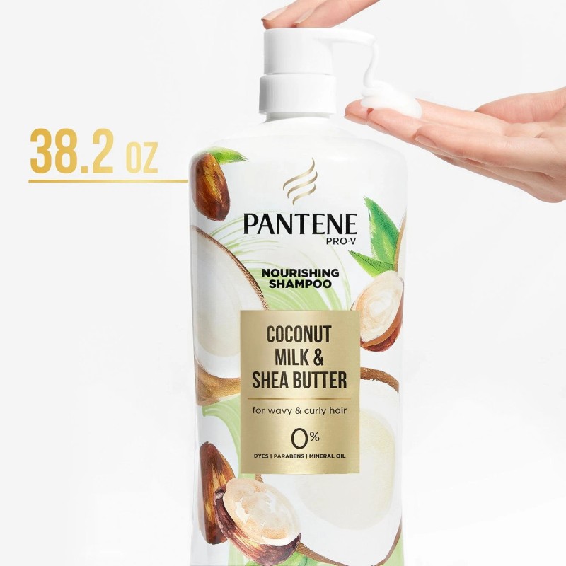 Pantene Pro-V Nourishing Shampoo, Coconut Milk & Shea Butter, 38.2
