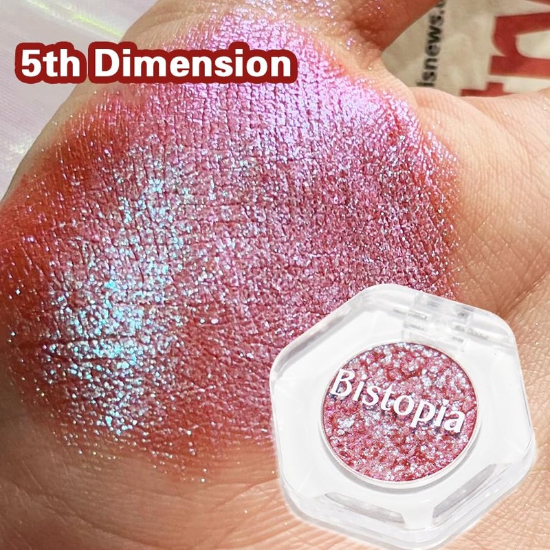 Bistopia Chameleon Eyeshadow Collection, 14 Shades, Glitter Pressed Powder, Iridescent