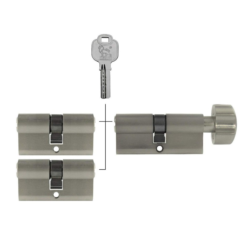 3 x Door Cylinder Lock 70 mm & 80 mm