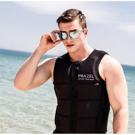 Flowpoint Frazel Life Jacket Unisex Buoyant Auxiliaries for Both (Navy+Purple, 44)