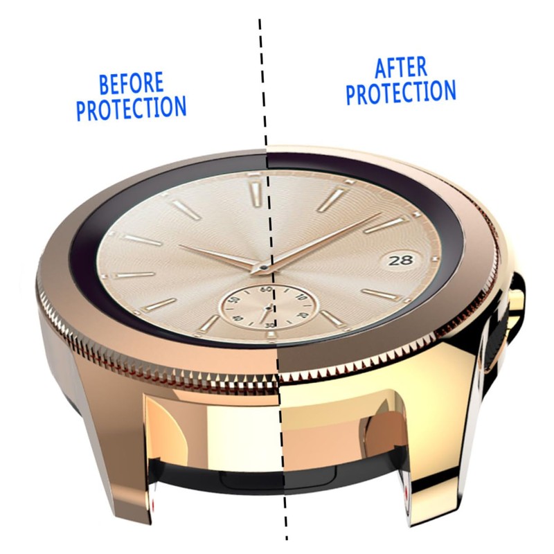 jojofuny 3pcs TPU Watch Case Protective Cover for Golden Color