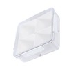 4 Compartment Snack Box Transparent Multifunctional Tight Sealing Divided Food