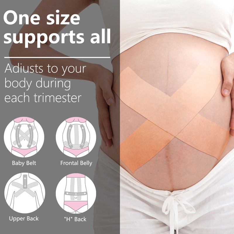 2 Rolls Maternity Belt Pregnancy Belly Support Band Elastic Brace